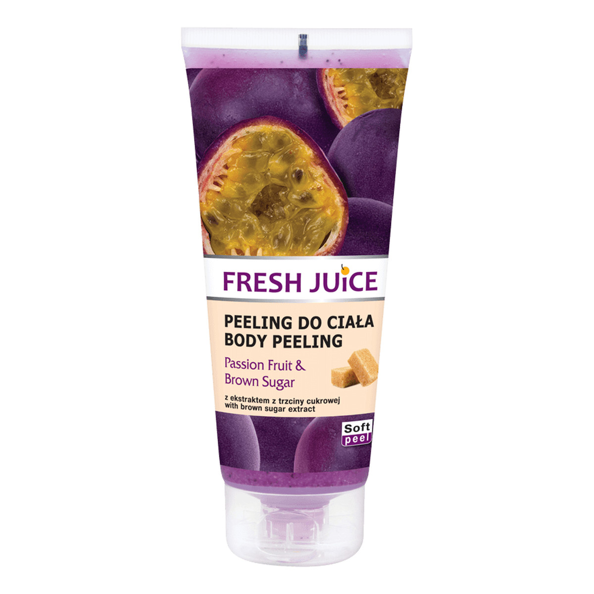 Fresh Juice Passion Fruit & Brown Sugar Żel peelingujący do ciała z ekstraktem z marakui i trzciny cukrowej 200ml