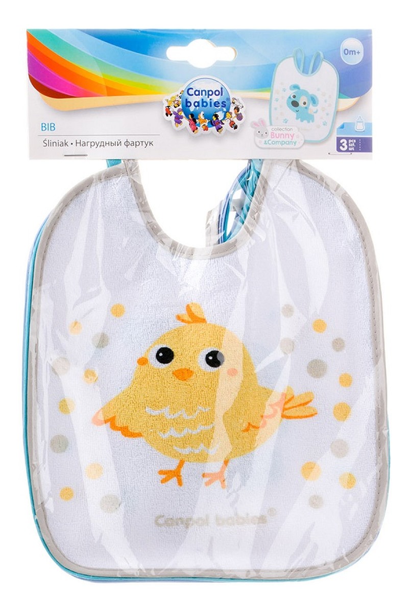 Zestaw śliniaków nieprzemakalnych z frotte bunny&company 3szt