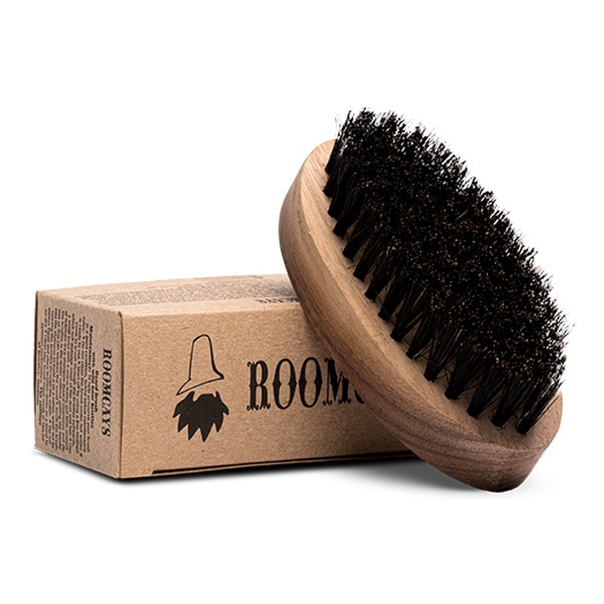 Roomcays Kartacz do brody z włosia dzika