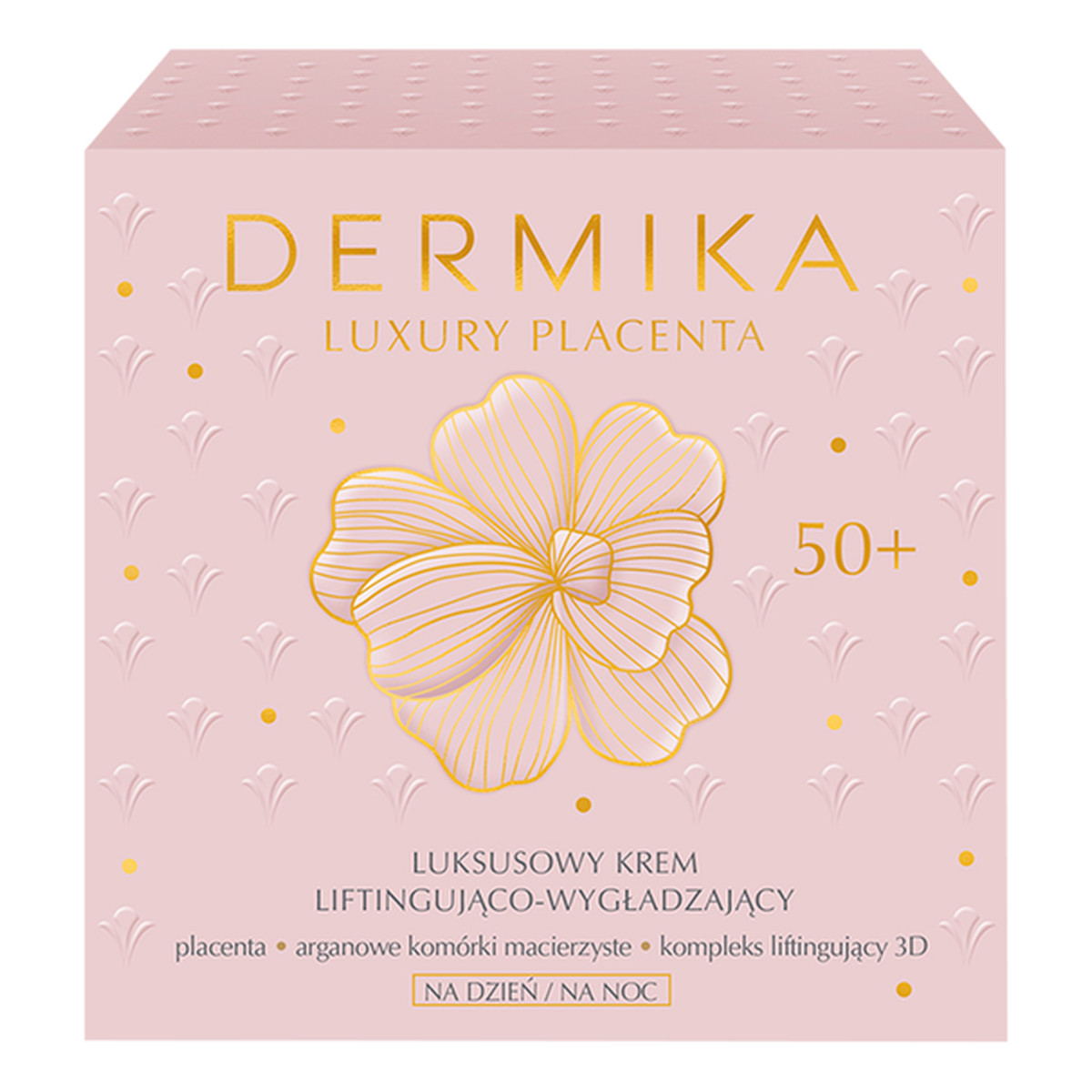 Dermika Luxury Placenta 50+ luksusowy krem liftingująco-wygładzający na dzień i noc 50ml