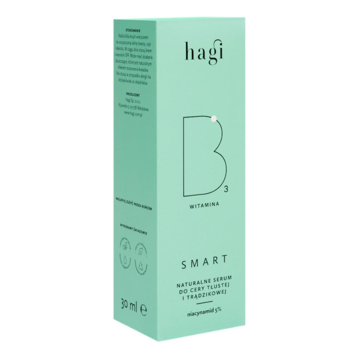 Hagi Smart B Naturalne serum do cery tłustej i trądzikowej z niacynamidem 5% 30ml