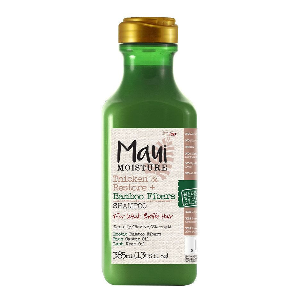 Maui Moisture Thicken & restore + bamboo fibers shampoo szampon do włosów osłabionych i łamliwych z bambusem