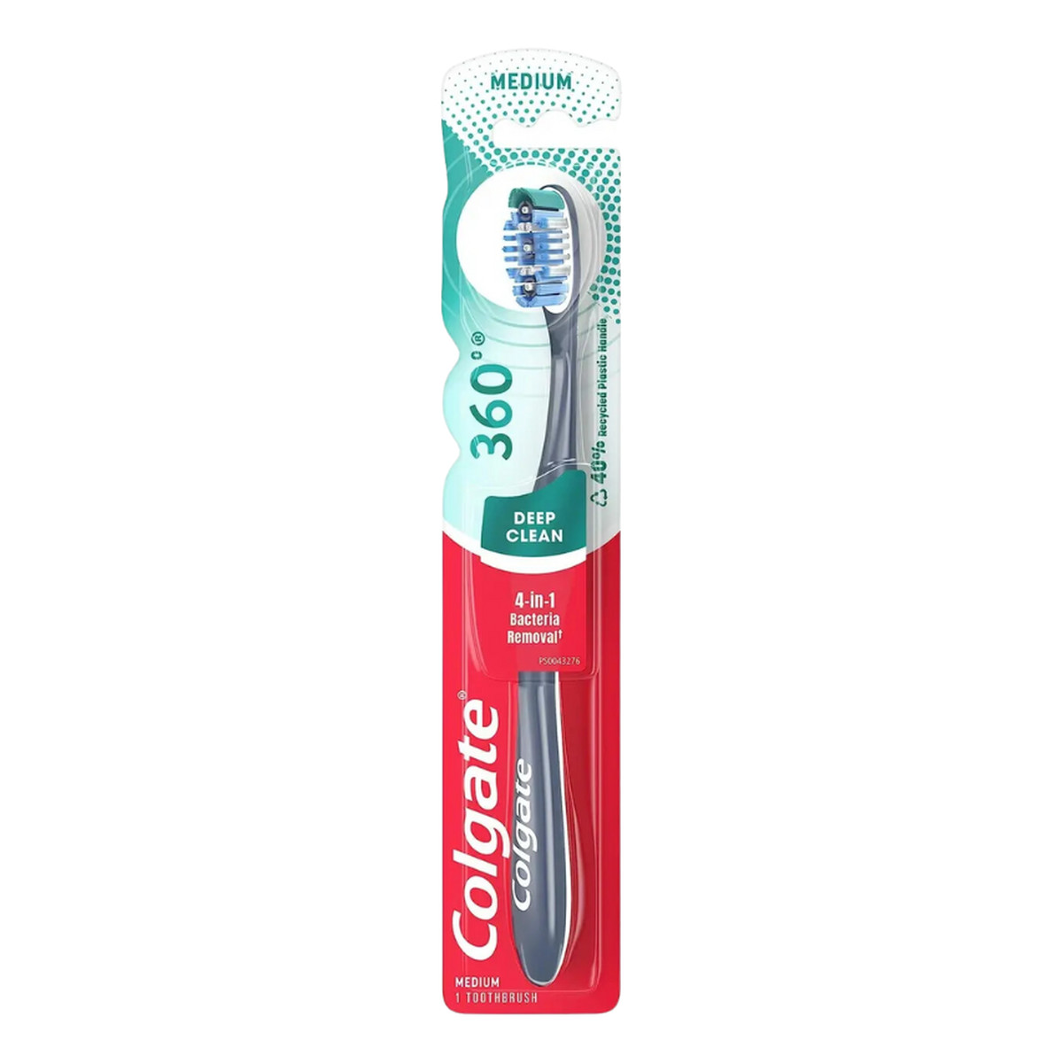 Colgate 360° Szczoteczka do zębów Charcoal Blue Medium