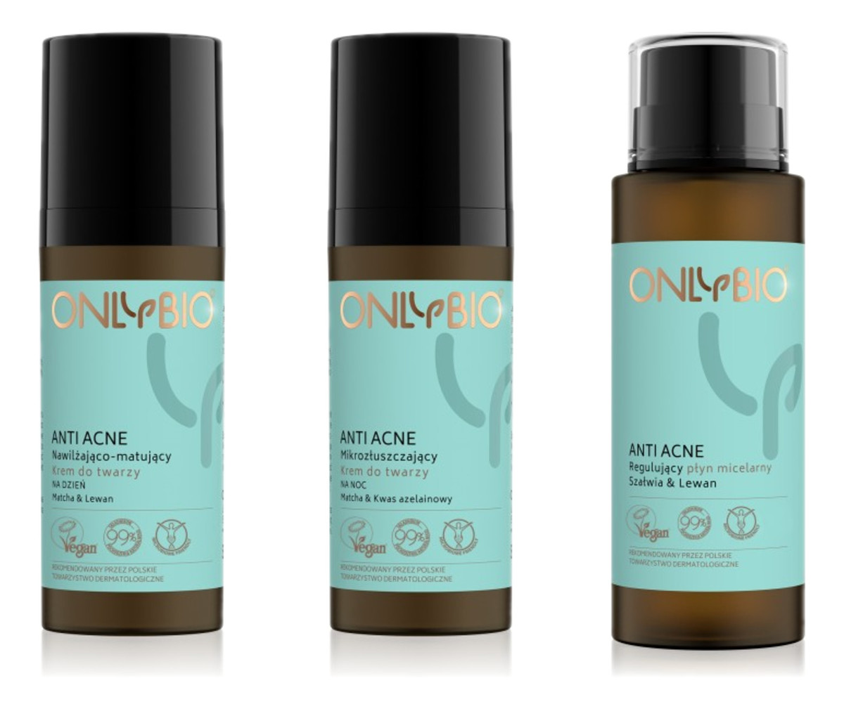 Krem na dzień matujący + Krem na noc mikrozłuszczający + płyn micelarny regulujący 2x50ml + 300ml