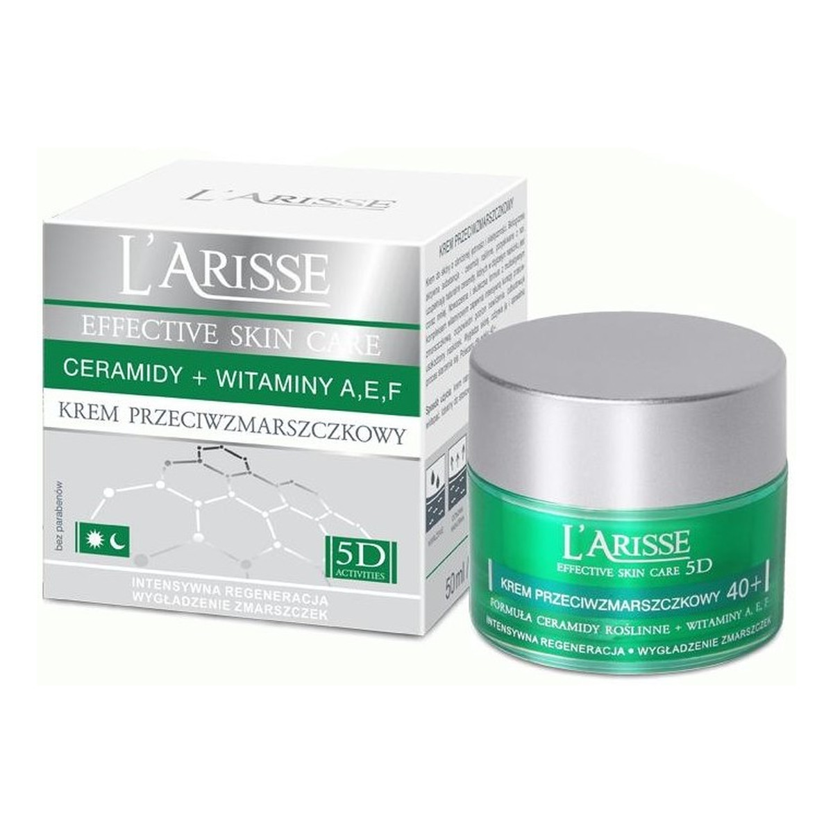 Ava Laboratorium L'ARISSE Krem przeciwzmarszczkowy 40+ formuła ceramidy roślinne + witaminy 5D 50ml
