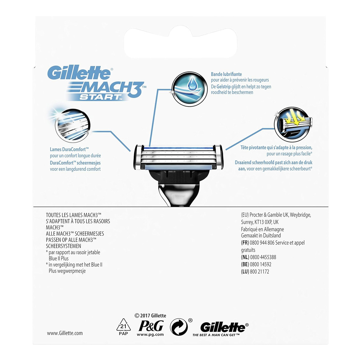 Gillette Mach3 Start Ostrza Nożyki Wkłady do maszynki 12szt.
