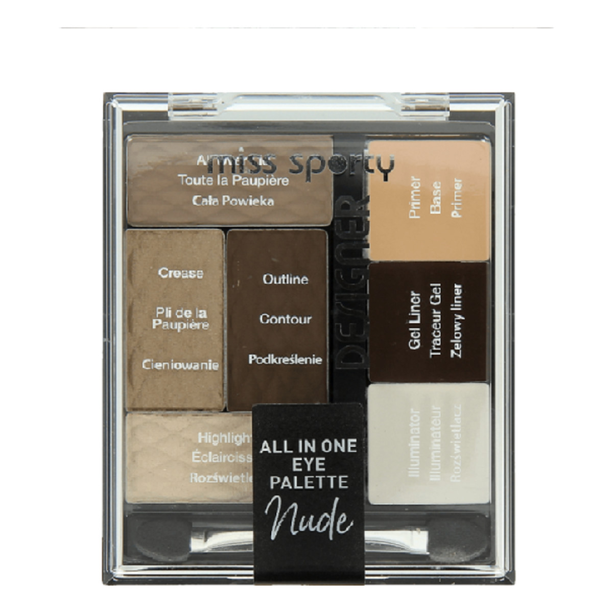 Miss Sporty All In One Eye Palette Nude paleta cieni 9g