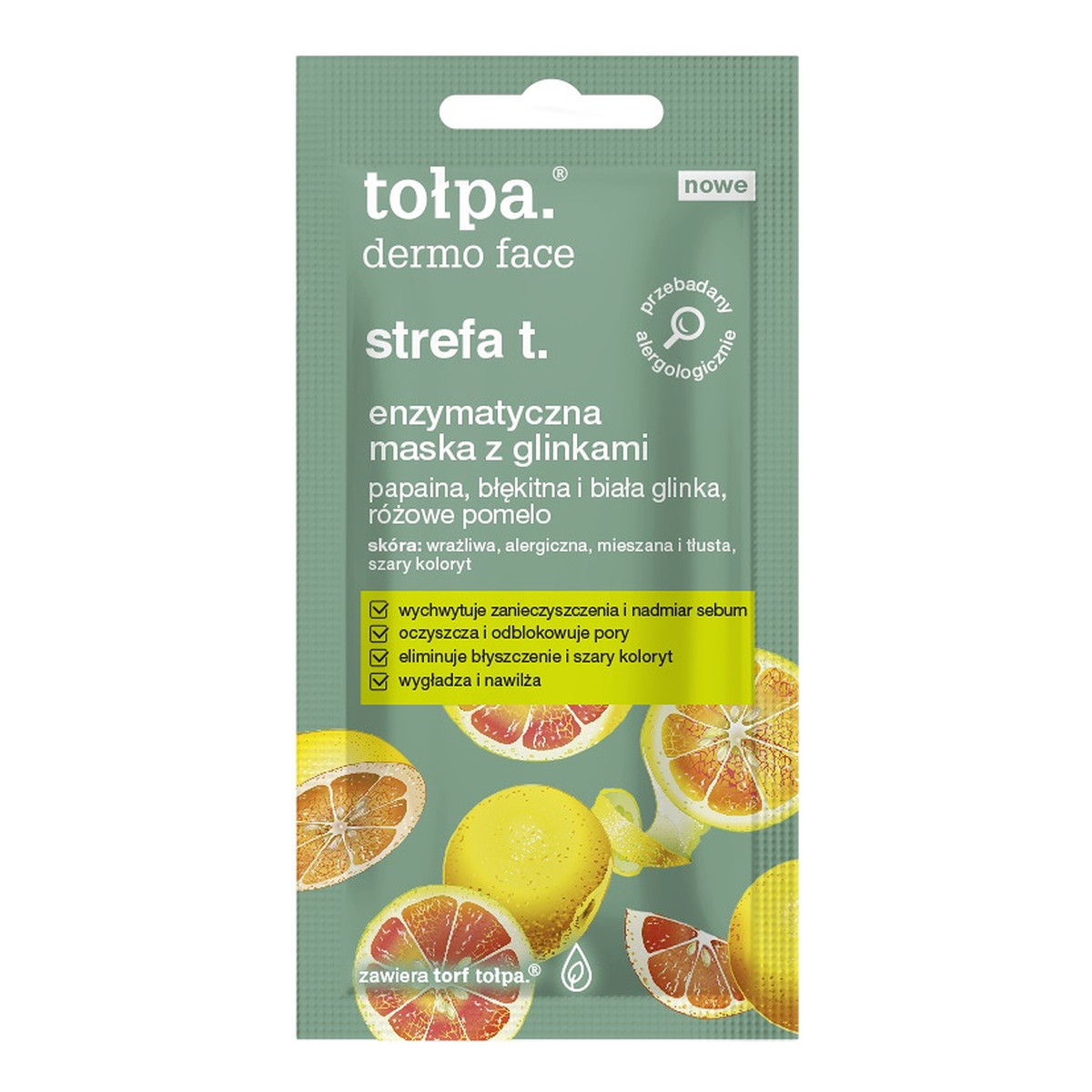 Tołpa strefa t enzymatyczna maska z glinkami saszetka 8ml