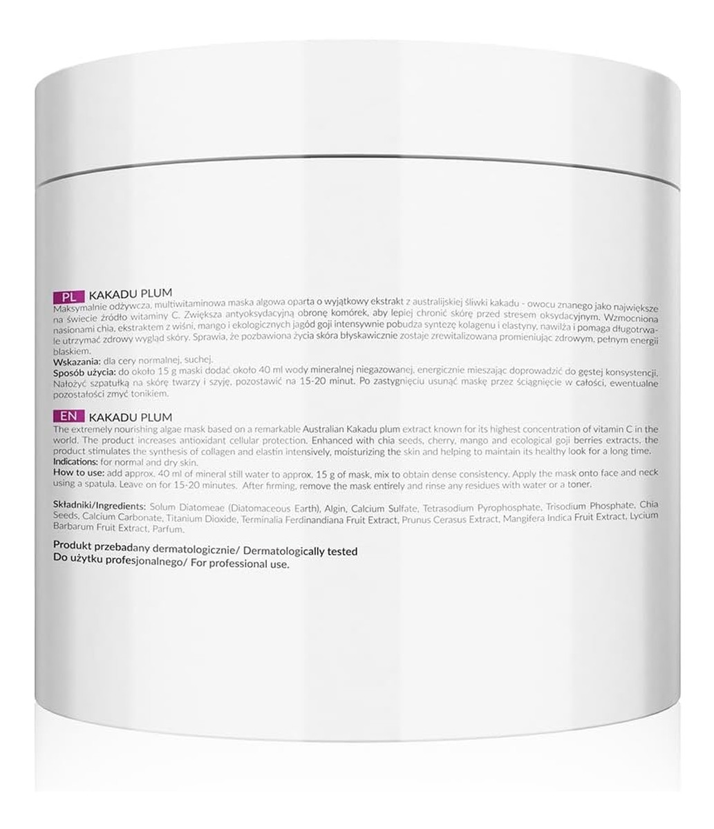 śliwkowa maska algowa z nasionami chia