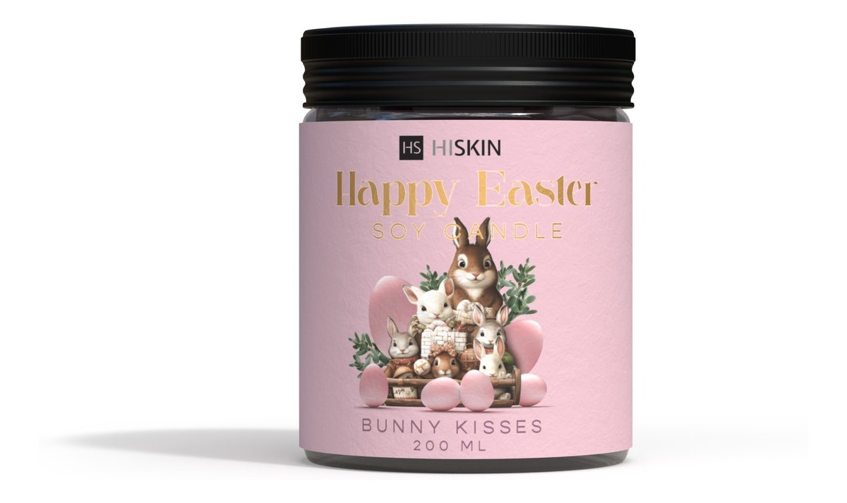 Happy easter wielkanocna świeca sojowa-bunny kisses