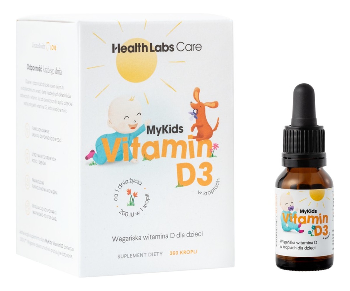 MyKids Vitamin D3 wegańska witamina D w kroplach dla dzieci