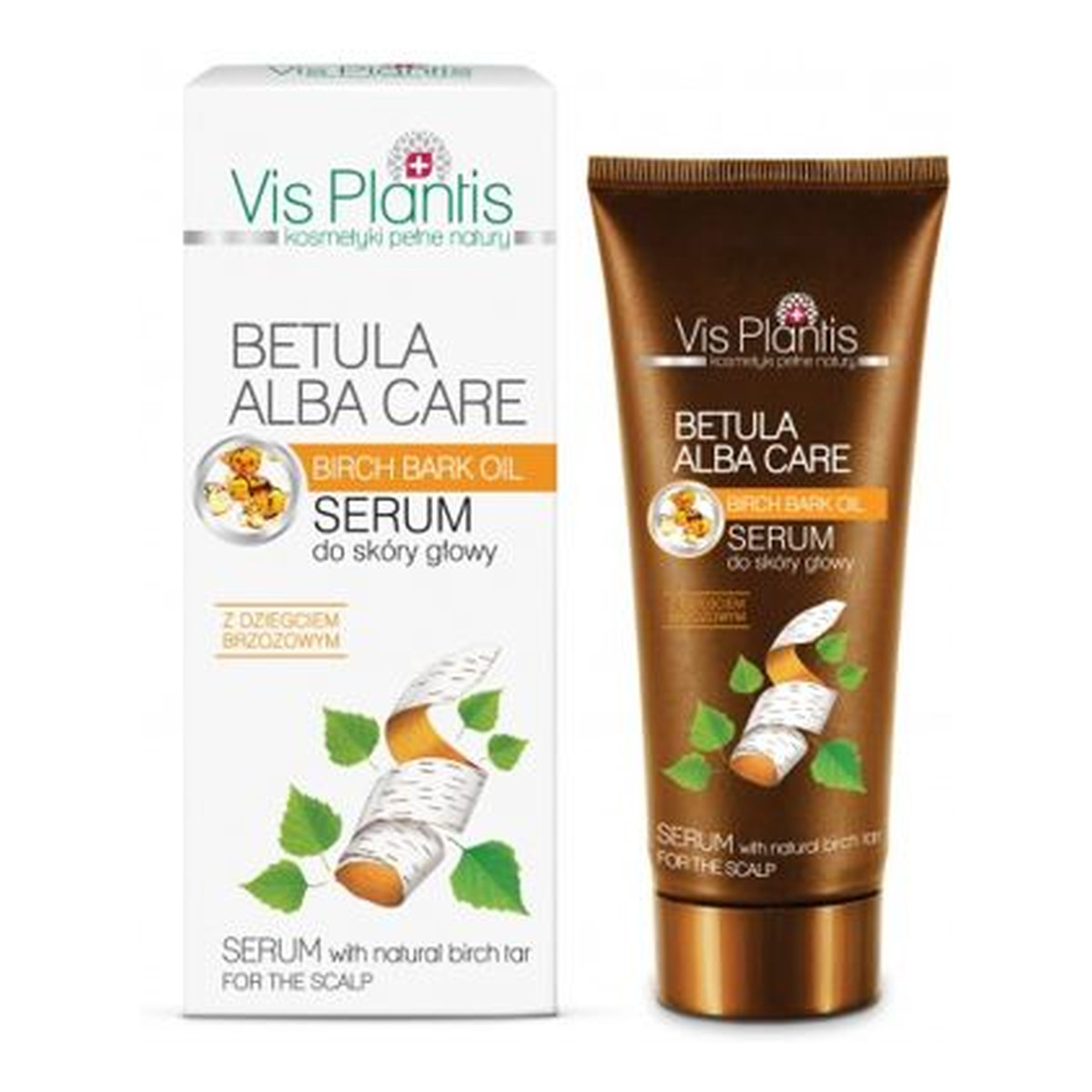 Vis Plantis Betula Alba Care Serum Do Skóry Głowy Z Naturalnym Dziegciem Brzozowym 200ml