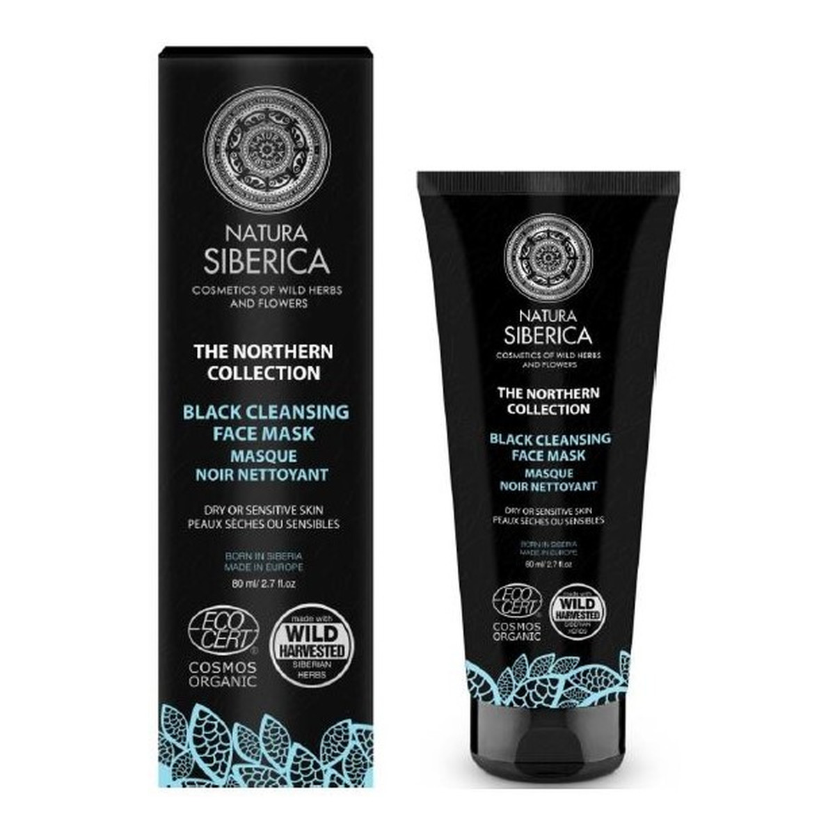 Natura Siberica Północna Kolekcja Czarna maseczka oczyszczająca do Twarzy 80ml