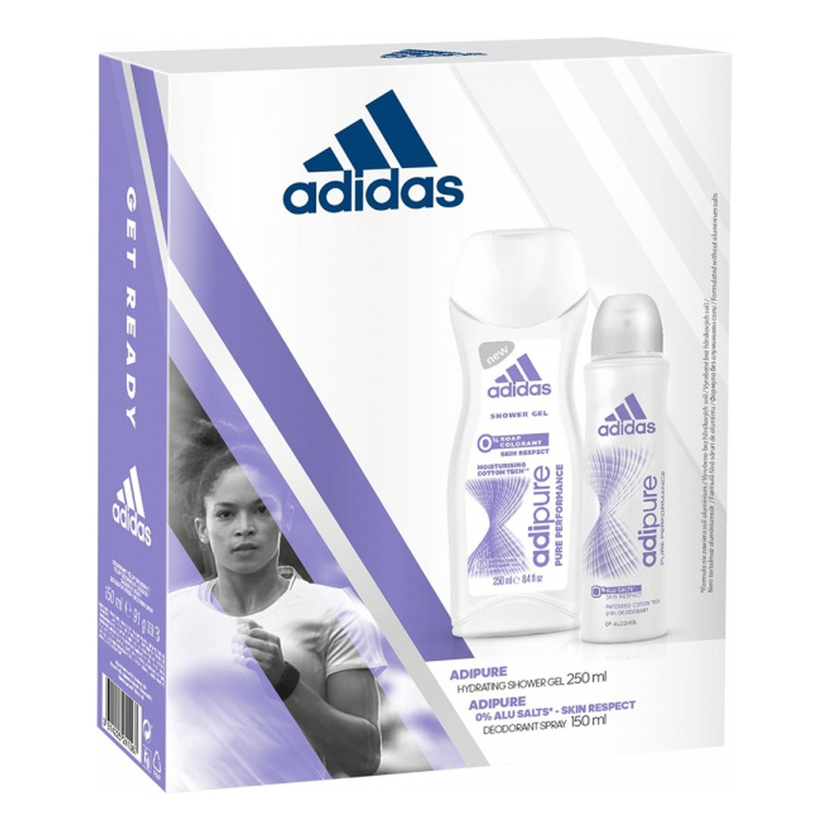 Adidas AdiPure Zestaw prezentowy damski dezodorant spray + żel pod prysznic