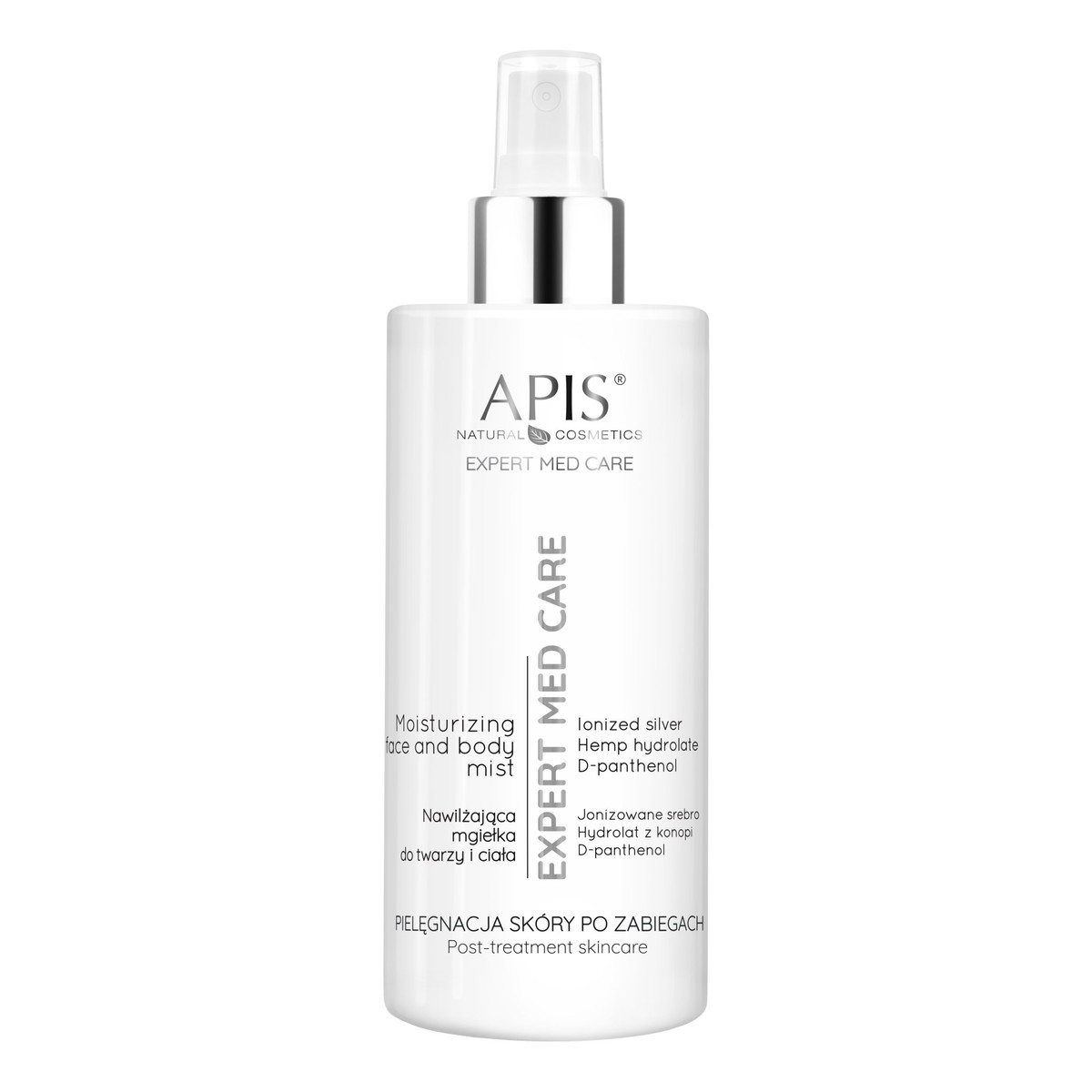 Apis Expert Med Care Nawilżająca mgiełka do twarzy i ciała z jonizowanym srebrem 300ml