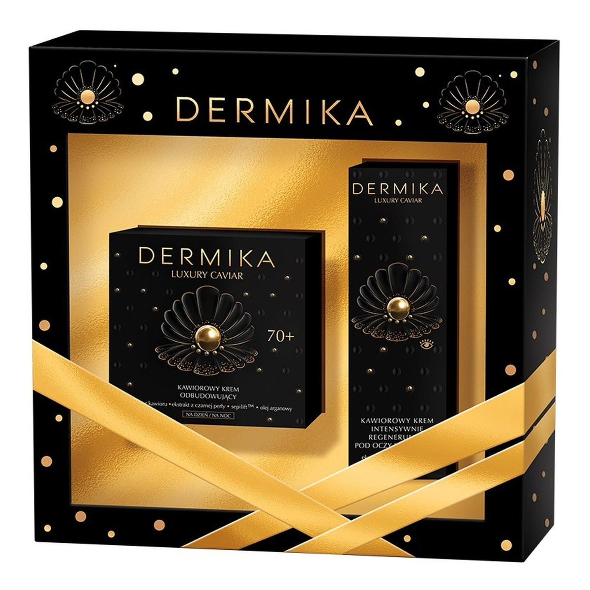 Dermika Luxury Caviar Zestaw prezentowy 70+ Krem na dzień i noc + Krem pod oczy