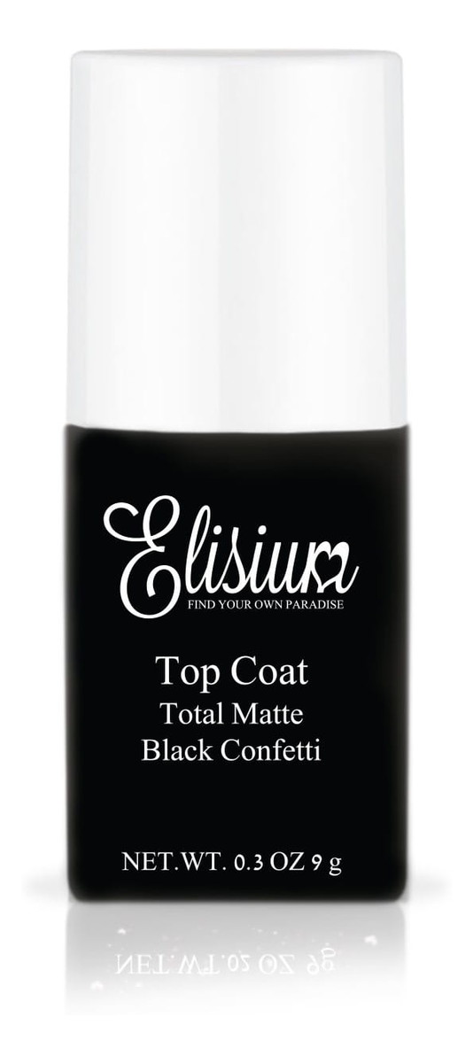 Top Coat Total Matte Black Confetti