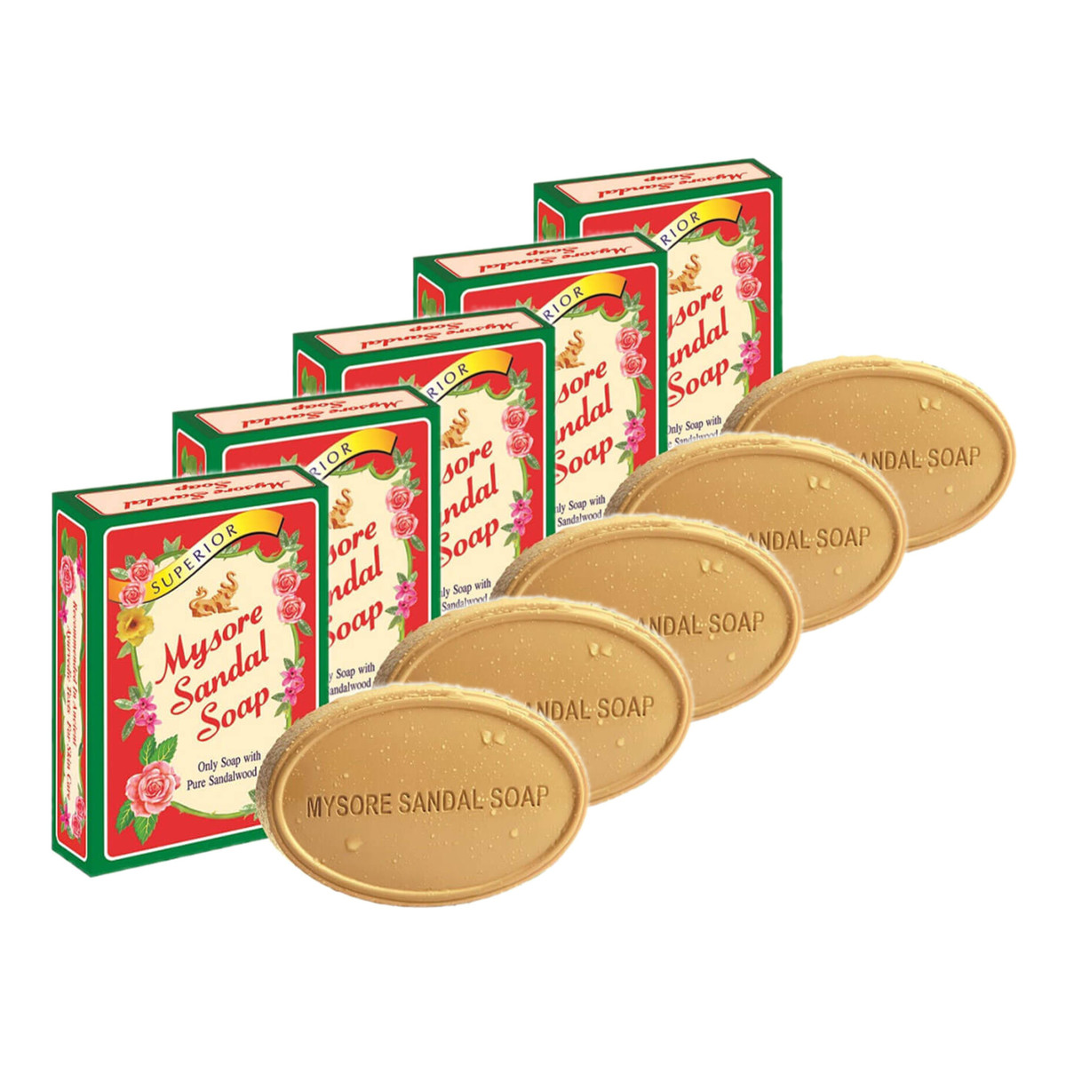 Mysore Mydło sandałowe Ajurwedyjskie 5x150g
