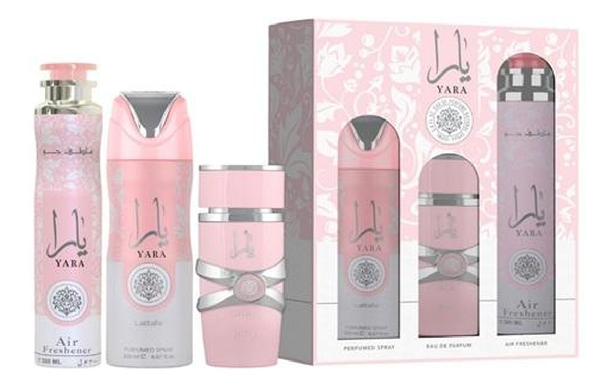 zestaw woda perfumowana spray 100ml + dezodorant spray 200ml + odświeżacz powietrza 300ml