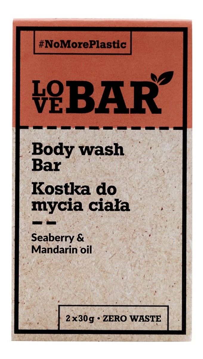 Body Wash Bar kostka do mycia ciała Rokitnik & Mandarynkowy Olej 2x30g