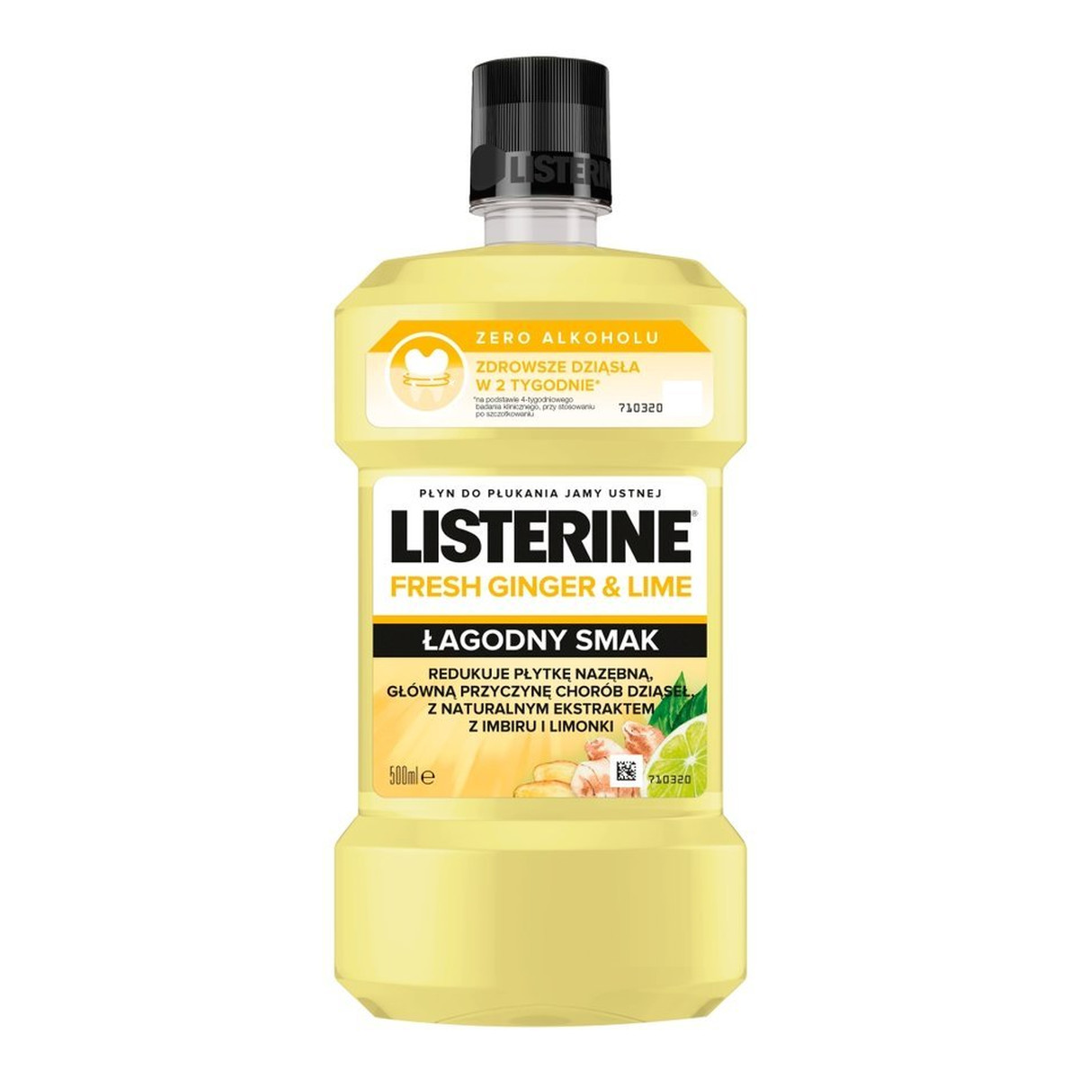 Listerine Ginger & Lime Płyn do płukania jamy ustnej Łagodny Smak 500ml
