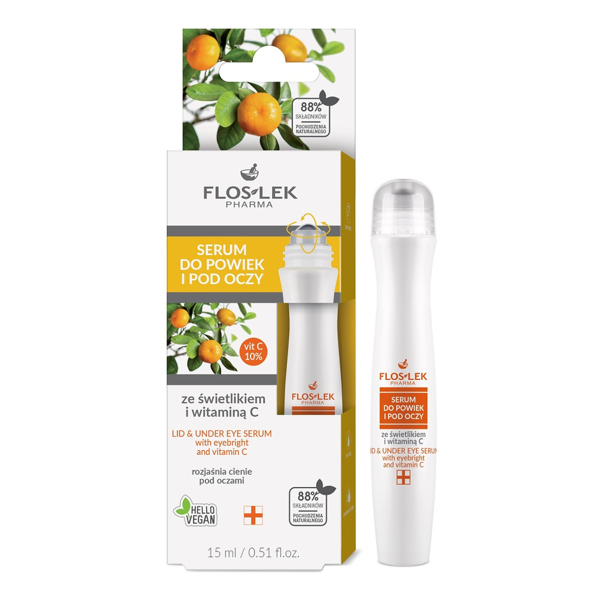 FlosLek Serum do powiek i pod oczy ze świetlikiem i witaminą c 15ml