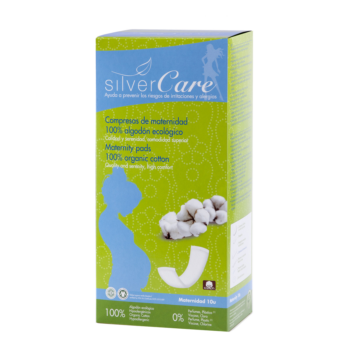 MASMI Silver Care Podpaski poporodowe 100% bawełny organicznej 10szt