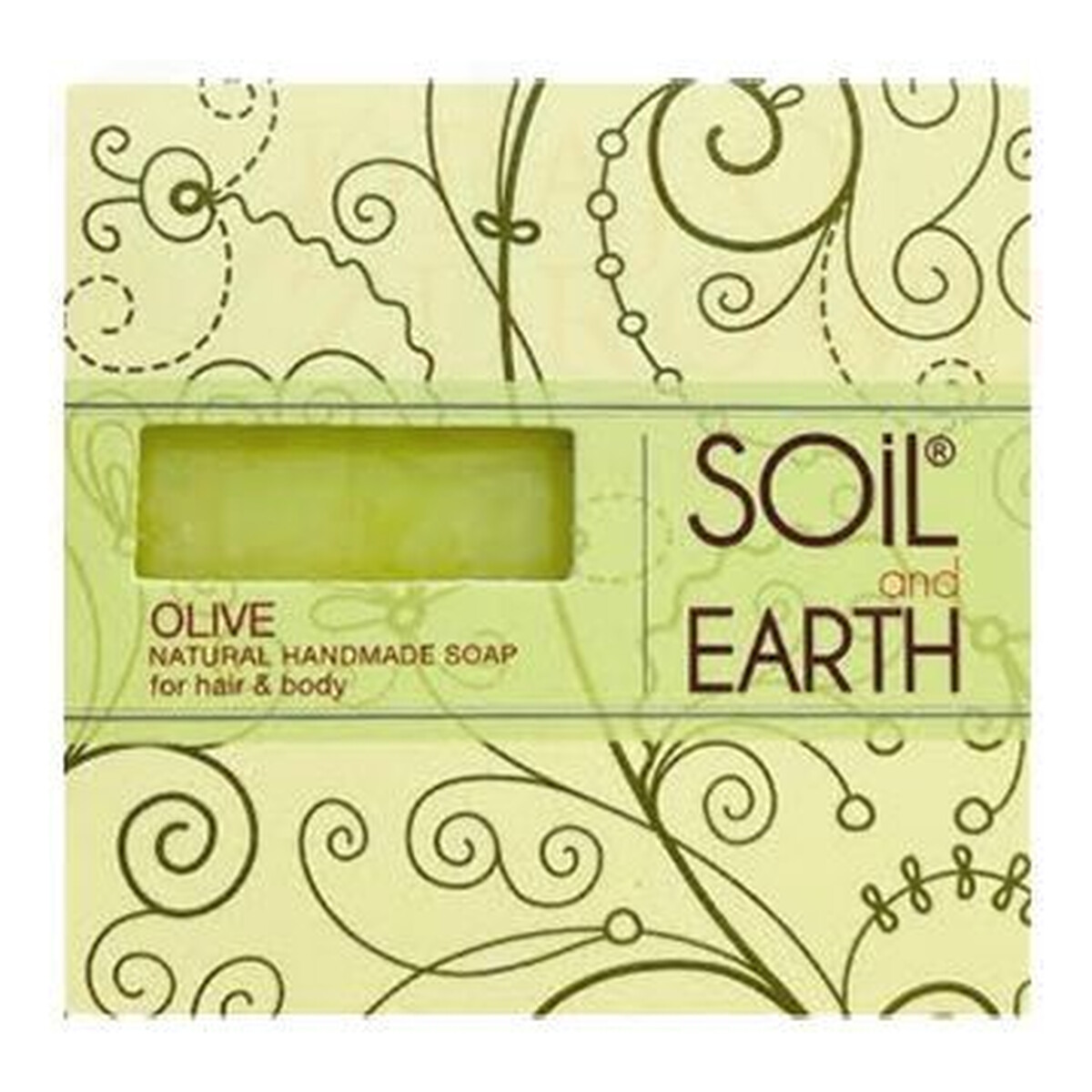 Soil and Earth Ręcznie robione mydło do ciała i włosów Oliwkowe regeneracja odmładzanie 125g