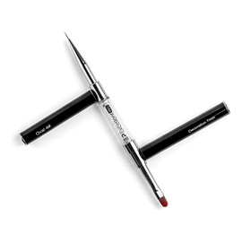 Decoration pędzelek 2w1 z cyrkoniami oval #4 7mm