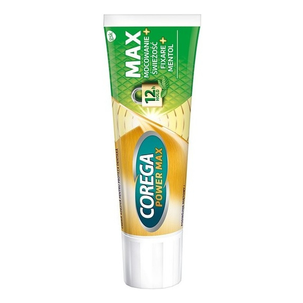 Corega Power Max Mocowanie + Świeżość Krem mocujący do protez mocno miętowy 40g
