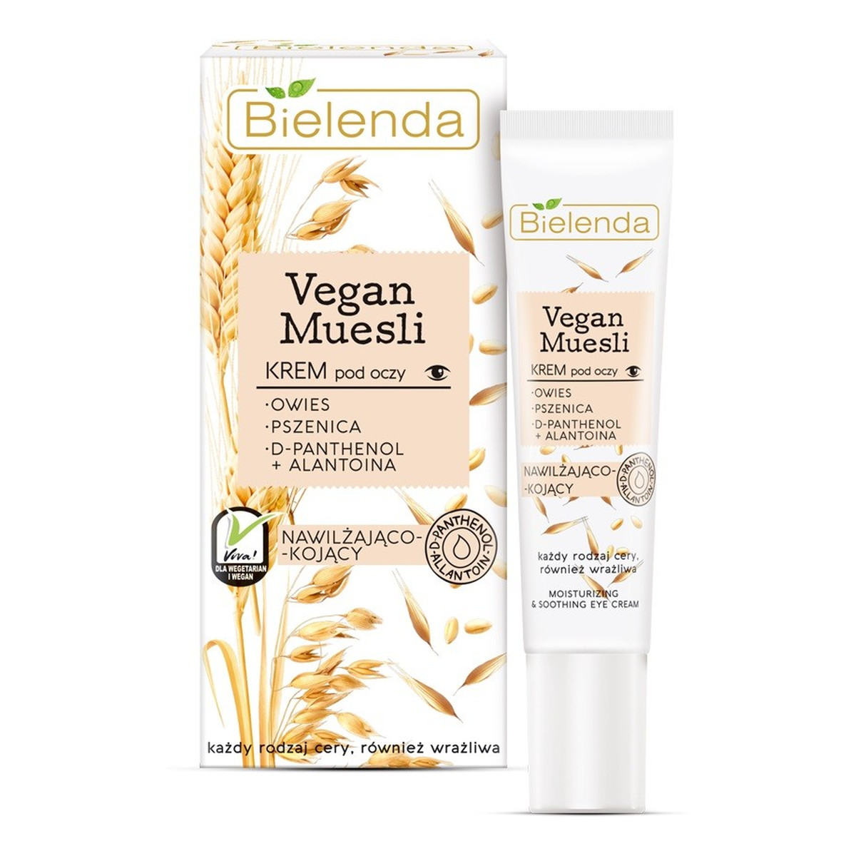 Bielenda Vegan Muesli Krem nawilżająco-kojący pod oczy każdy rodzaj cery 15ml