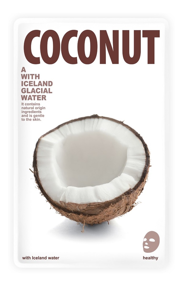 Mask A With Iceland Glacial Water rozświetlająca maseczka w płacie Coconut