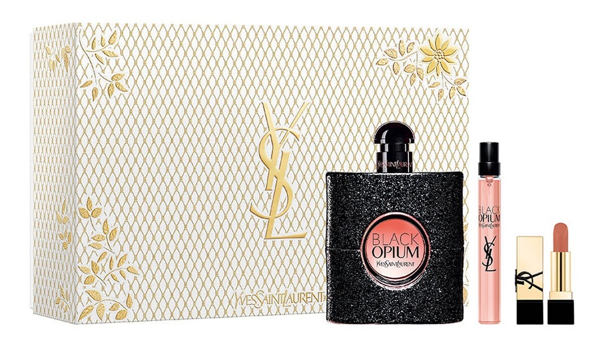 Zestaw woda perfumowana spray + woda perfumowana spray + pomadka do ust