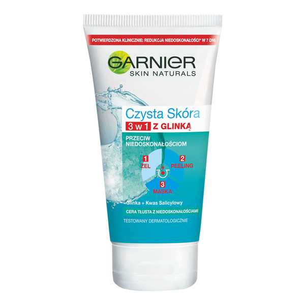 Garnier Czysta Skóra Skin Naturals Żel Do Twarzy 3 w 1 150ml