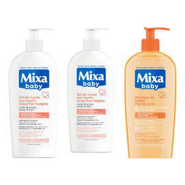 Łagodny Szampon i Płyn Do Kąpieli 2w1 2x400ml + Płyn do kąpieli z olejkiem 400ml