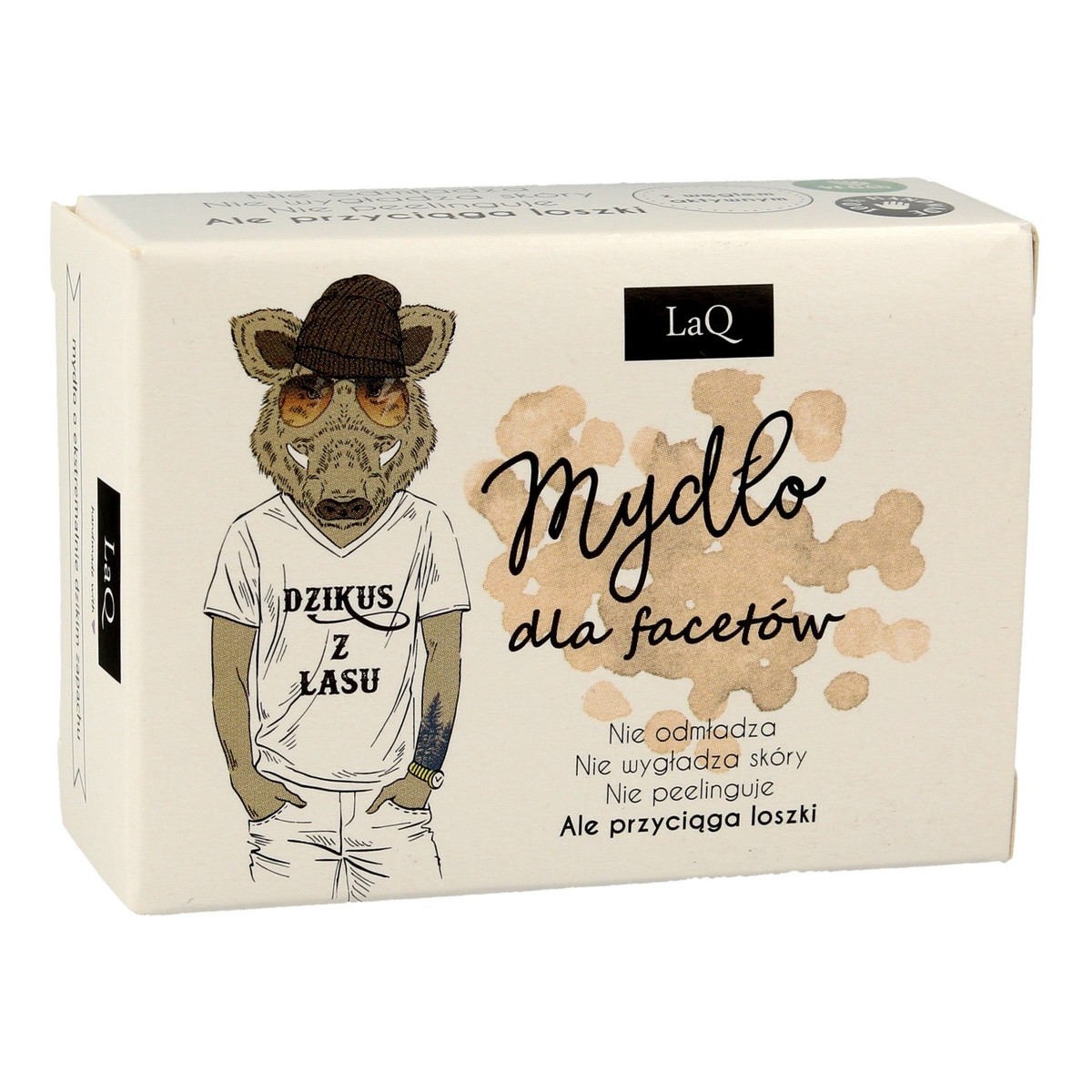 Laq Mydło dla Facetów w Kostce Dzikus z Lasu, Węgiel Aktywny, 85ml