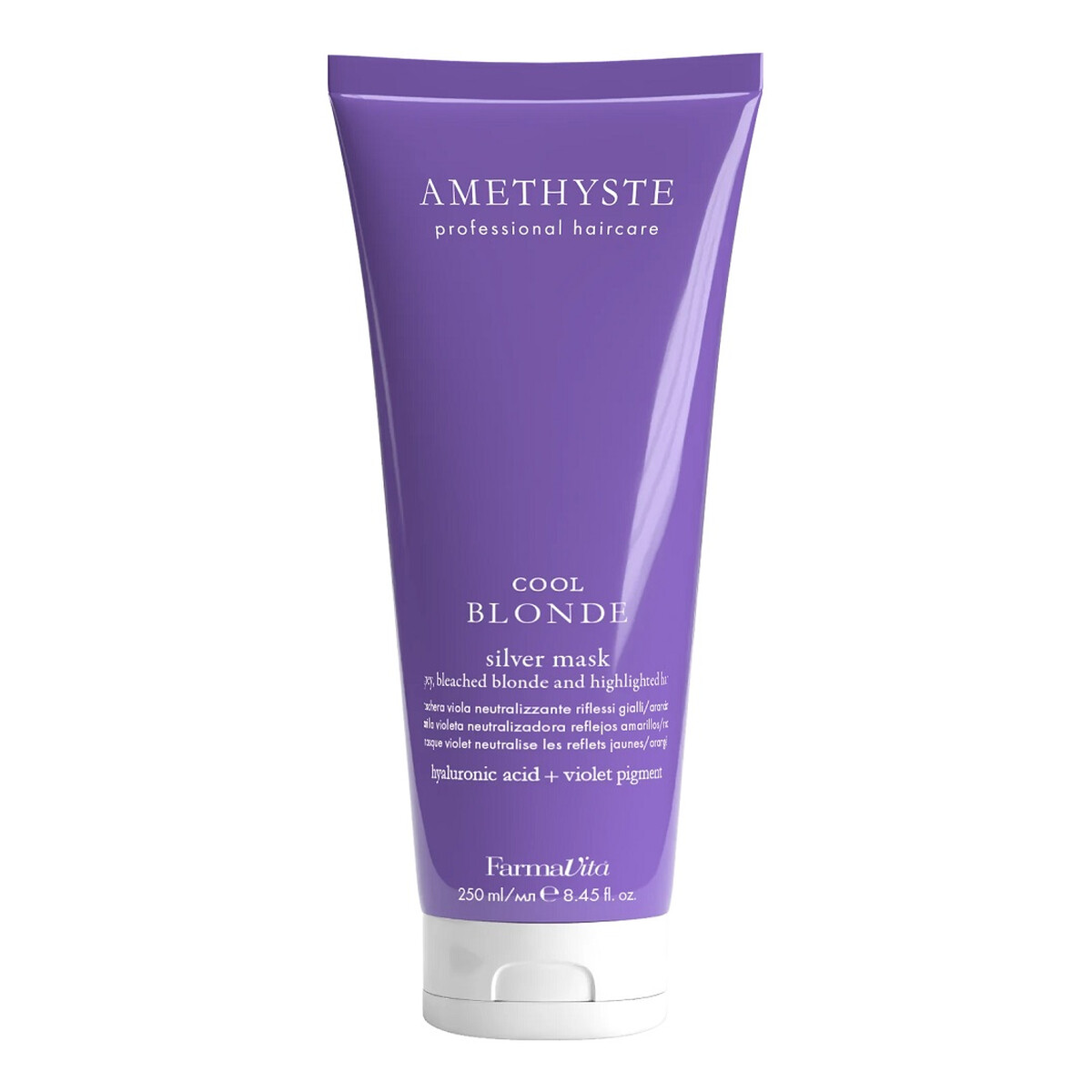Farmavita Amethyste cool blonde maska do włosów siwych i rozjaśnianych 250ml