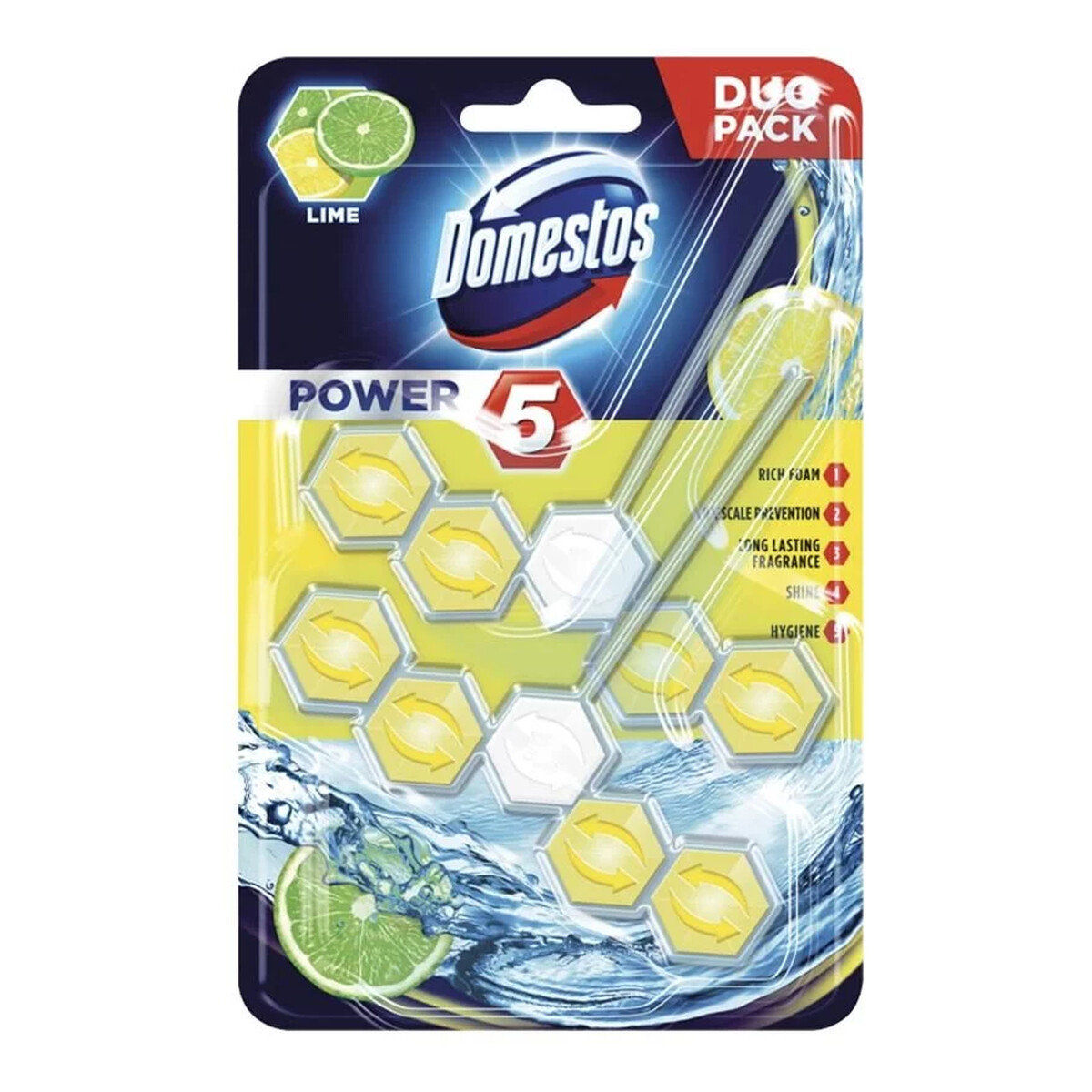 Domestos Power 5 Kostka WC Duo Zawieszka Lime