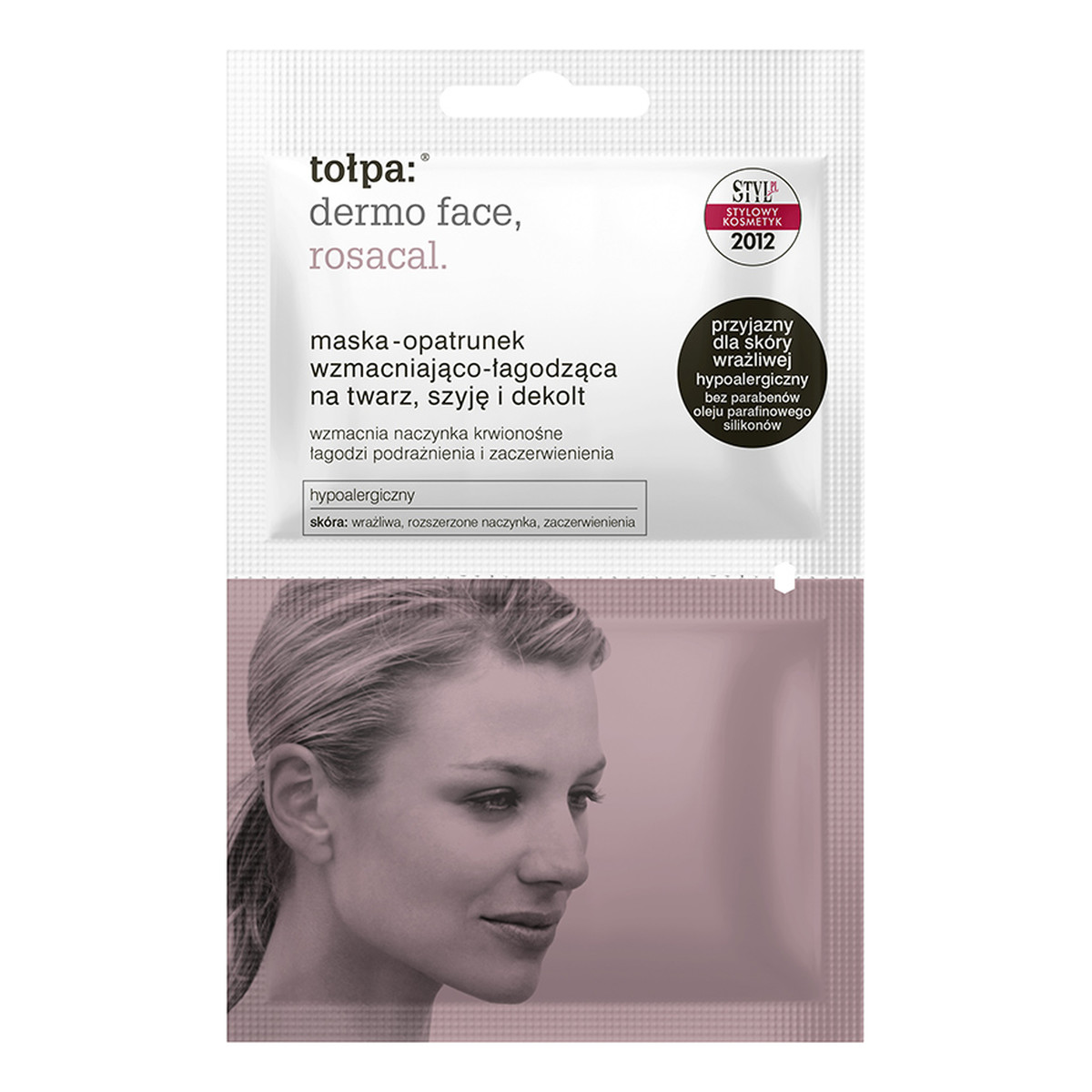 Tołpa Dermo Face Rosacal maska-opatrunek wzmacniająco-łagodząca na twarz szyję i dekolt (saszetka) 2x6 ml 12ml