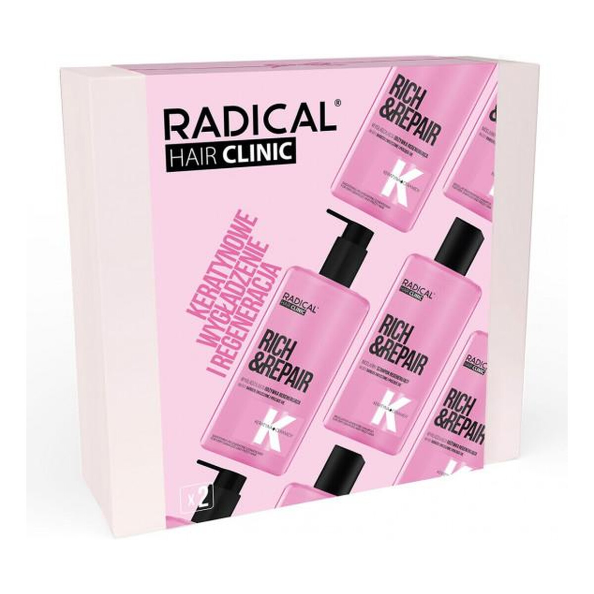 Farmona Zestaw prezentowy Hair Clinic Szampon Regenerujący + Odżywka Regenerująca 560ml