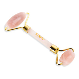 Roller do masażu twarzy z różowego kwarcu