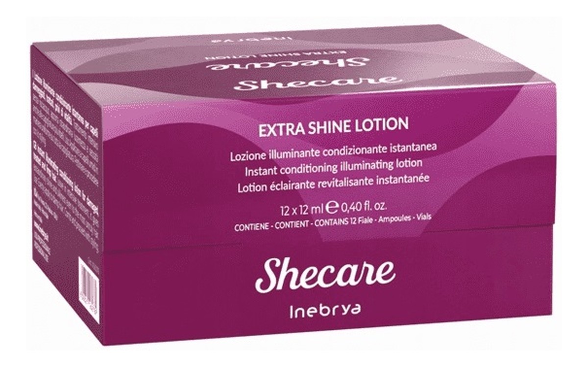 Shecare extra shine lotion intensywna kuracja rozświetlająca do włosów zniszczonych zabiegami chemicznymi 12x