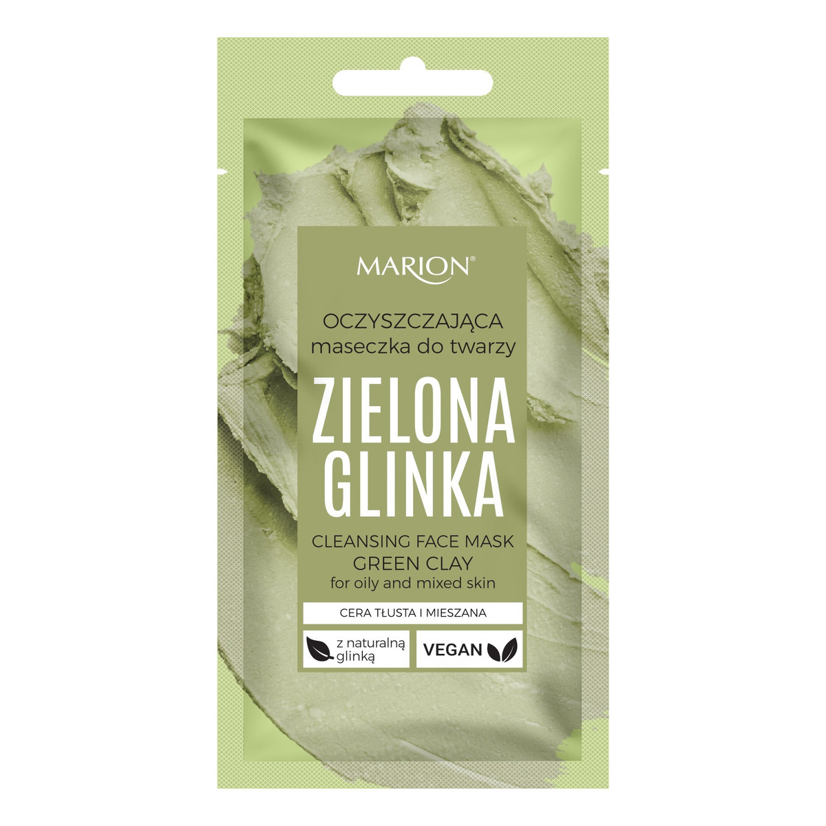 Marion Glinka Zielona oczyszczająca maska do twarzy 8ml