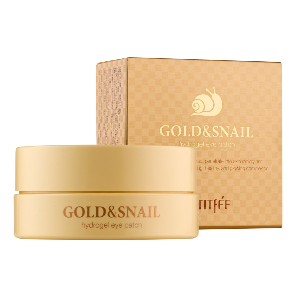 Petitfee Gold&snail hydrogel eye patch wygładzające hydrożelowe płatki pod oczy ze złotem i śluzem ślimaka 60szt.