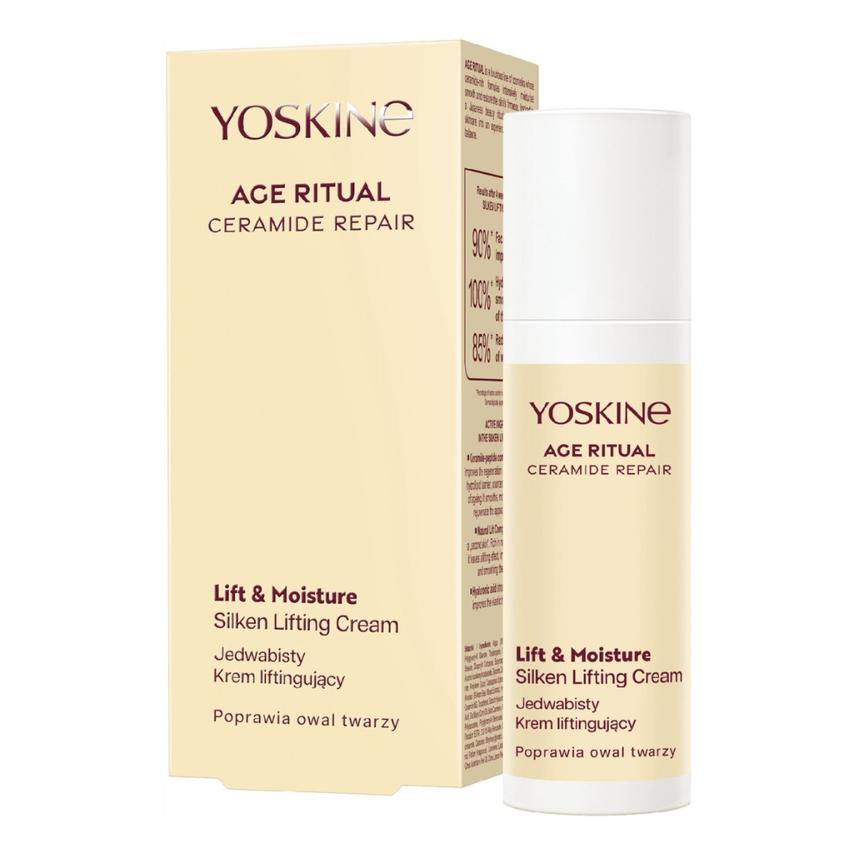 Yoskine Age Ritual Jedwabisty krem liftingujący do twarzy Wygładza skórę 50ml