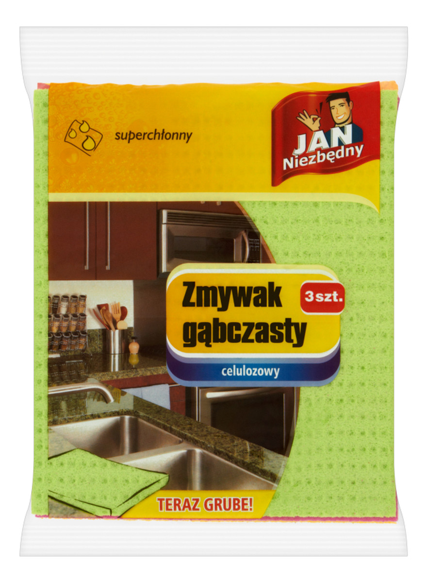 Zmywak gąbczasty celulozowy 3 sztuki