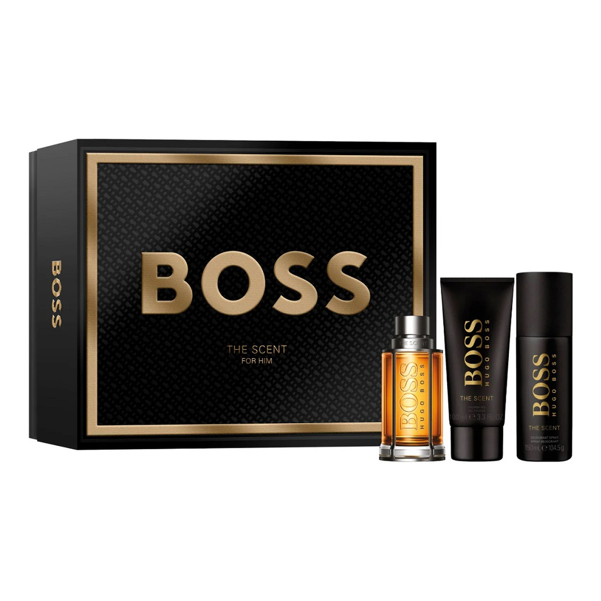 Hugo Boss Boss The Scent For Man Zestaw woda toaletowa spray 100ml + dezodorant spray 150ml + żel pod prysznic 100ml