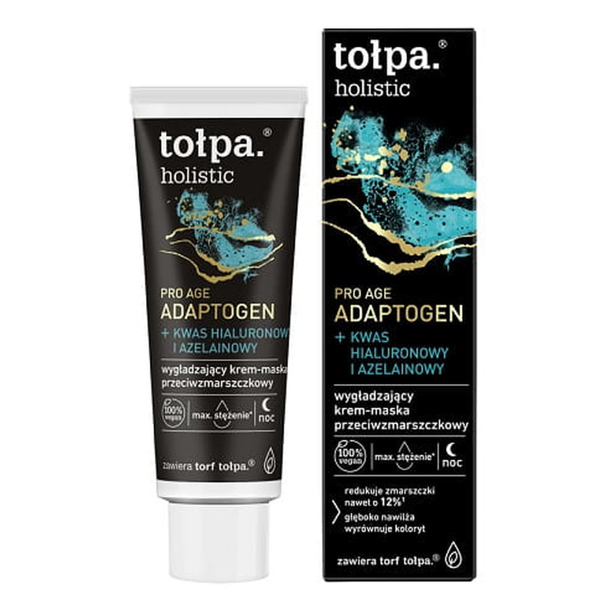 Tołpa Holistic Krem-maska przeciwzmarszczkowa wygładzająca na noc Pro Age Adaptogen 40ml