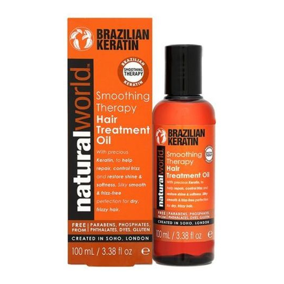 Natural World Brazilian Keratin Olejek do włosów z keratyną 100ml