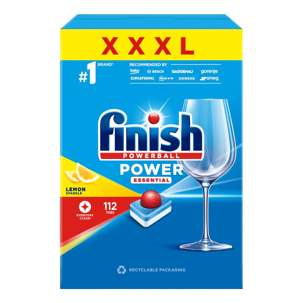 Finish Power essential tabletki do zmywarki lemon 112szt